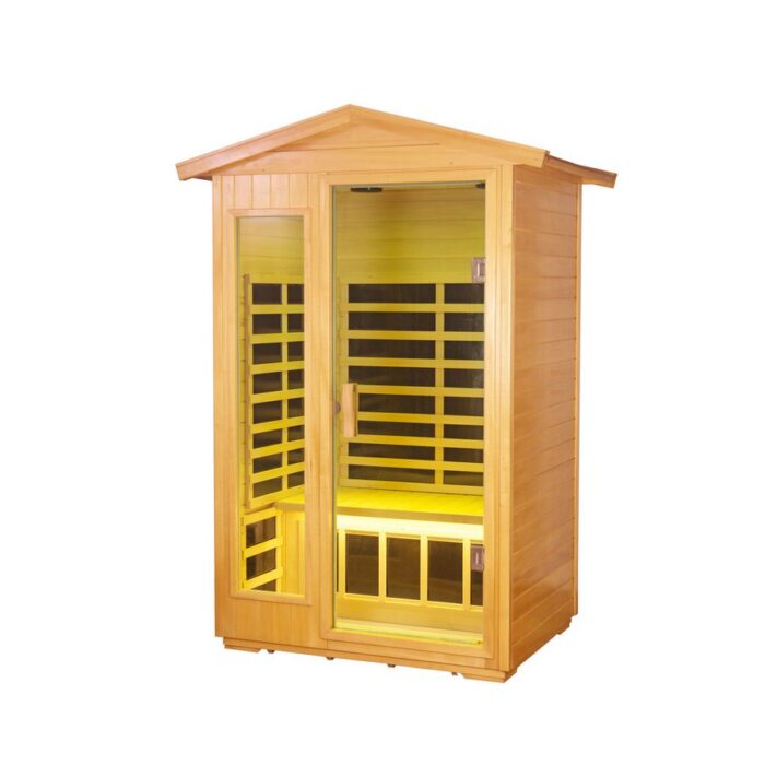 Two Person Outdoor Basswood Far Infrared Sauna Room 5