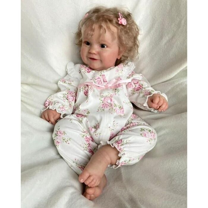 60CM Reborn Toddler Popular Cute Girl Doll Maddie with Rooted Blonde Hair Soft Cuddle Body High Quality Doll Cute Doll Toy 5