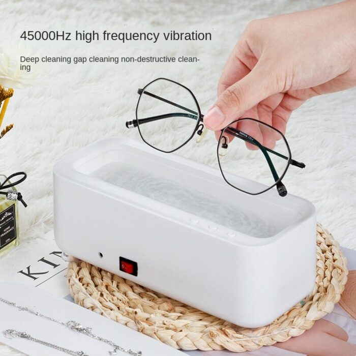 Small glasses cleaning machine jewelry ultrasonic cleaning machine office household charging dynamic cleaner 3