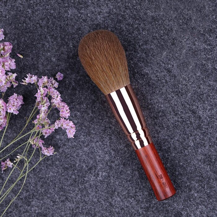 QINZHI Professional Handmade Make Up Brush 121 Large Round Blush Brush Short Handle Soft Resilient Weasel Hair Makeup Brushes 3