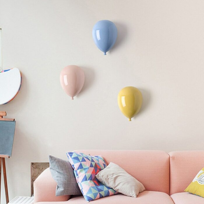 Ceramic Balloon Wall Hanging Decoration Wall Mounted Art Kids Room Decoration Home Decor Goodies Decorative Sculptures For Home 2