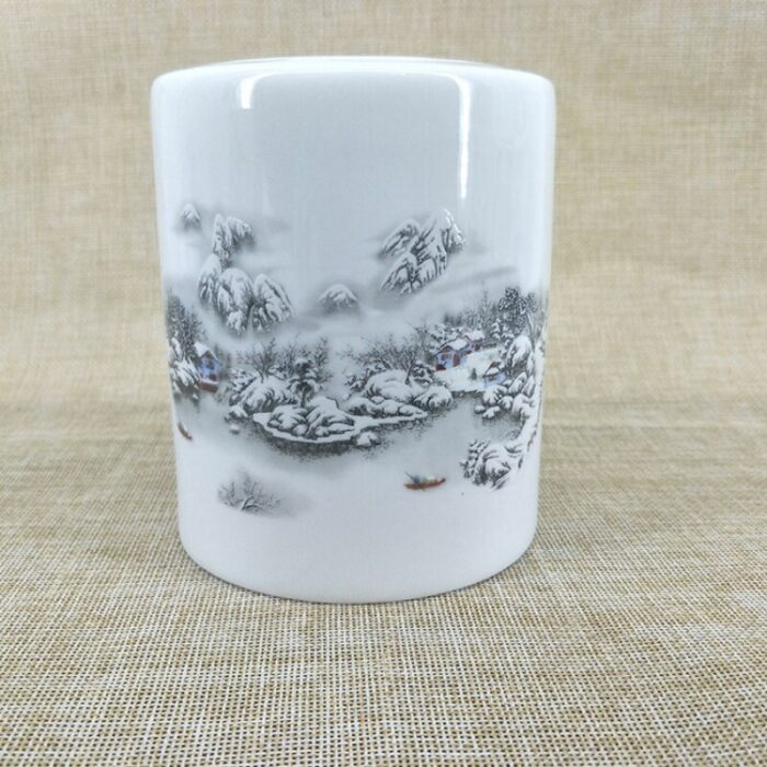 Jingdezhen Ceramic Pen Holder Wanxue Qianshan Creative Ornament Office Supplies Pen Wash Art Painting Supplies 3