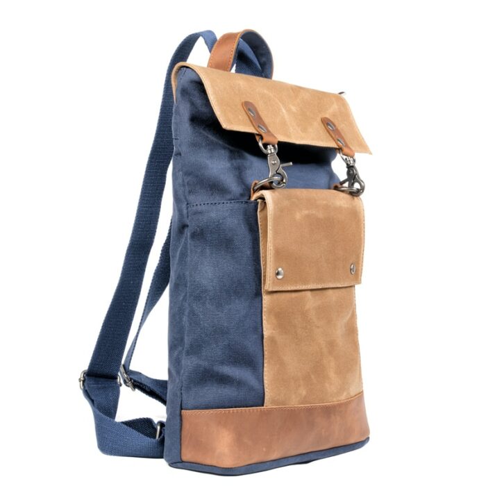 Ladies retro waterproof laptop backpack youth large-capacity school bag canvas leading layer cowhide multifunctional travel bag 4