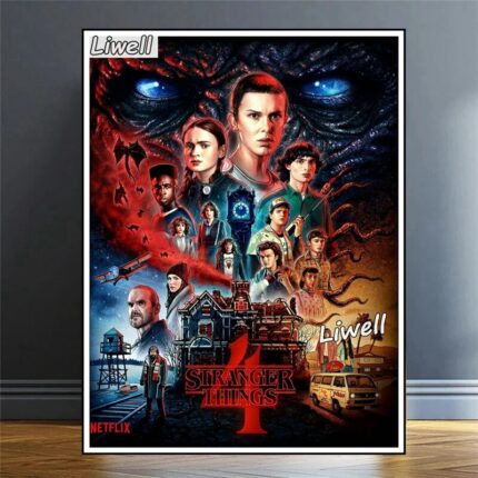 Horror TV Series Stranger Things 4 Diamnd Painting Kits Eleven Millie Picture Cross Stitch Mosaic Wall Art Home Decor 2