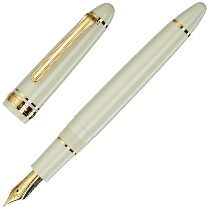 Sailor 11 - 1219 1201 PROFIT 14K Gold Torpedo Fountain Pen 1911s Standard Ivory White High-end Gift Calligraphy School Zoom Nib 5