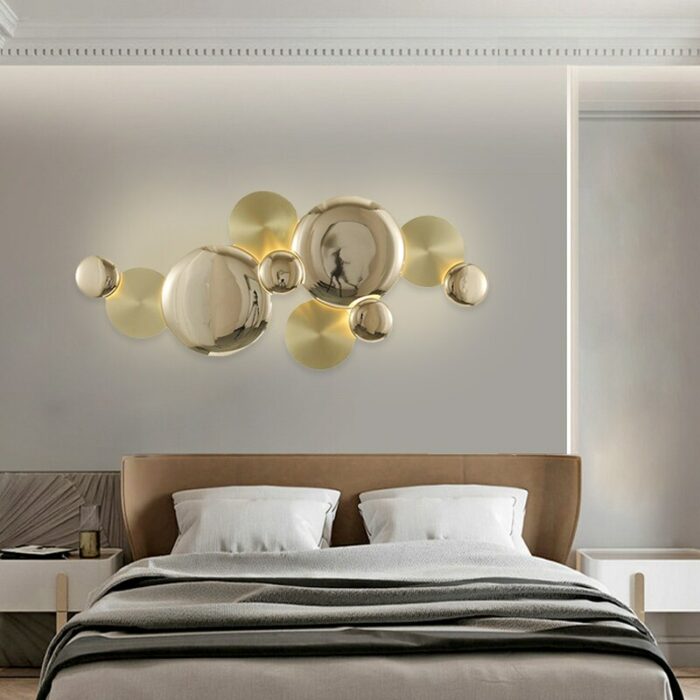 Postmodern Designer Creative Decoration Living Room Lighting Hotel Villa 2021 New Background Atmospheric Wall Lamp 4