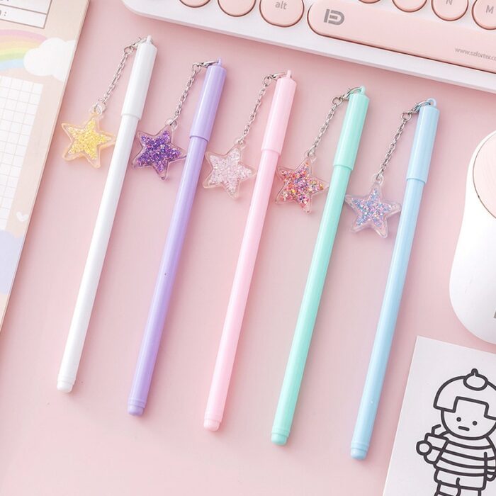 32 Pcs Girls' Unisex Pen Cute Star Pendant Cute Student Learning Stationery Examination Signature Pen Cheap Kawaii Stationery 1