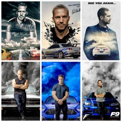 5d Diamond Painting Fast And Furious Poster Full Square/Round Paul Walker Cross Stitch Kits Wall Art For Home Decor 1