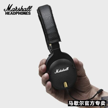 Original Marshall Monitor 3.5mm Wired Headphones Classic Earphones Deep Bass Foldable Pop Rock retro Music Headset with mic 2