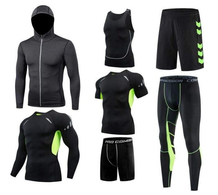 2022 Sports Suit Men's Running Set Basketball Underwear Tights Sportswear Gym Fitness Tights Jogging Training Tracksuits Clothes 2