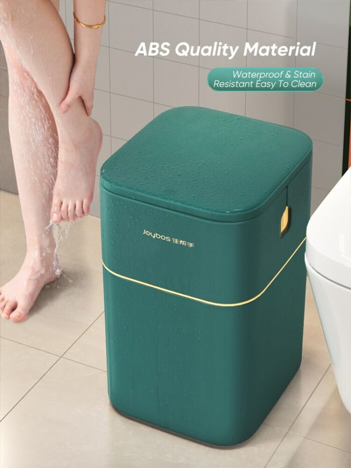 Joybos Trash Can Square Dustbin Bin for Kitchen Bathroom Bedroom Waterproof Large High-value Privacy Anti-odor Small Round Cover 3