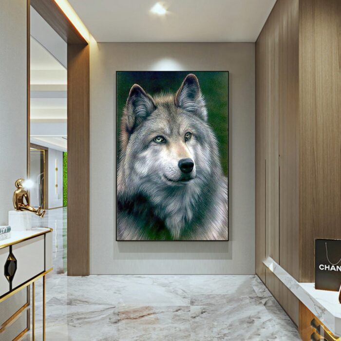 Full Square / Round Dill Diamond Painting Wolf 5D DIY Diamond Embroidery Mosaic Animal Cross Stitch Handmade Gift Decortion Art 5