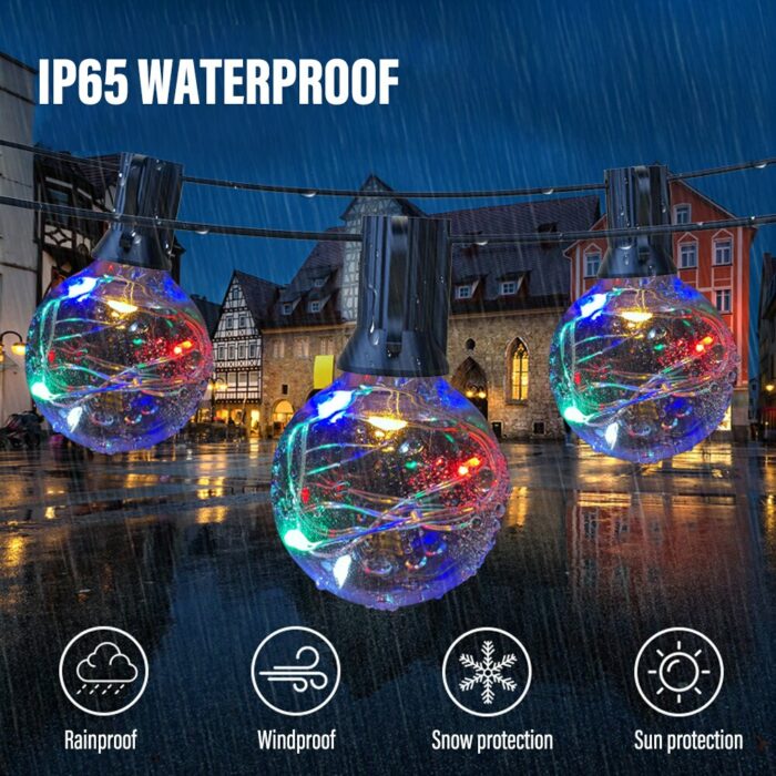 LED G40 Spherical Light String Outdoor Waterproof Copper Wire Light String 110V-220V for Garden Backyard Christmas Decoration 4