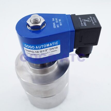 300bar 36MPa 2 way water high pressure solenoid valve 1/4 3/8 1/2 220V 24V Orifice 10mm N.C GSPG SS304 large flow valve 2