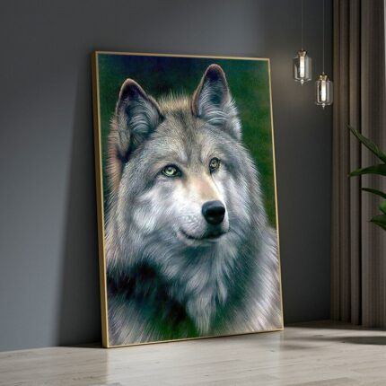 Full Square / Round Dill Diamond Painting Wolf 5D DIY Diamond Embroidery Mosaic Animal Cross Stitch Handmade Gift Decortion Art 2