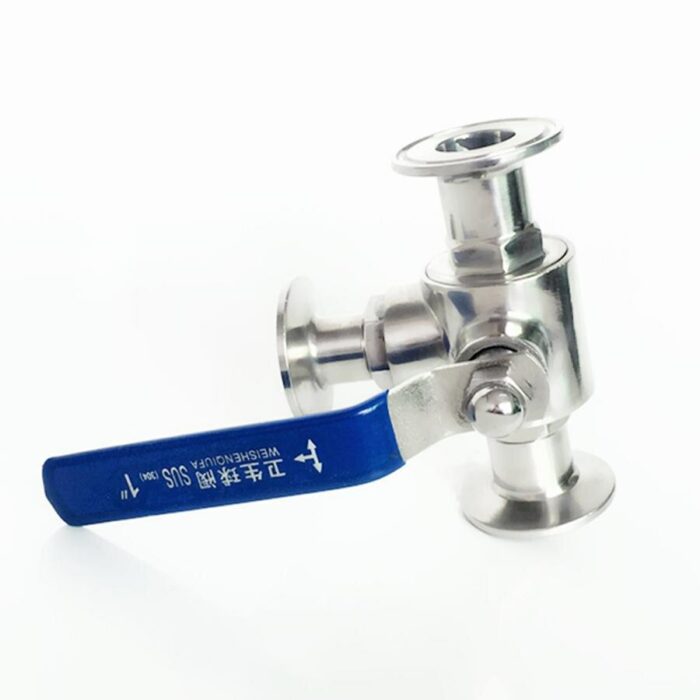 Fit 38mm 1-1/2" Pipe OD x 1.5" Tri Clamp Sanitary L-Port Ball Valve SUS 316L Stainless Beer Brewing Home 1