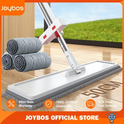 JOYBOS Flat Mop Plus 50CM Large Head Wet Dry Replacement Magic Self-squeezer Mop Magic Mop No Hand Wash Household Cleaning JB53 1