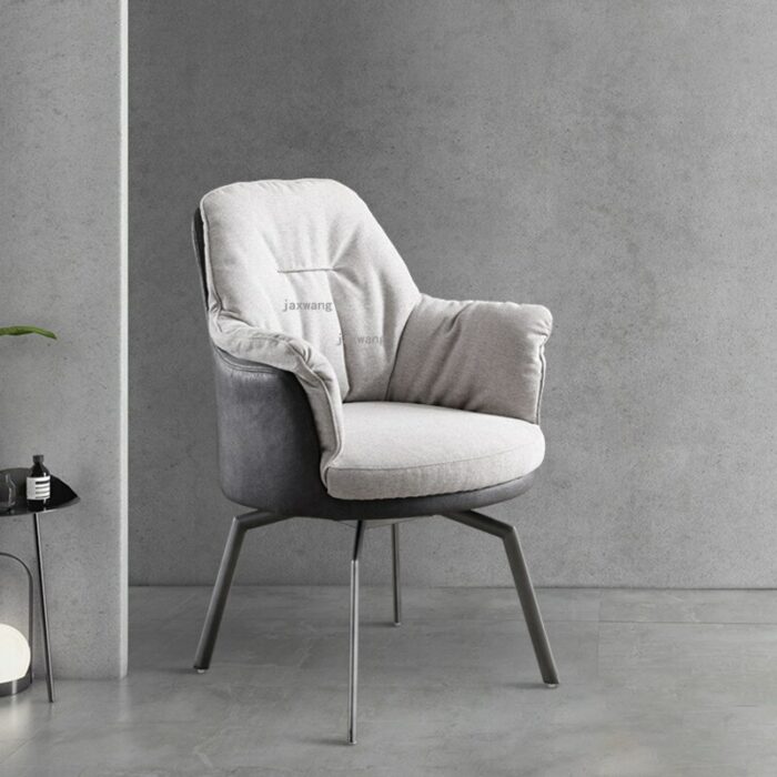 Nordic Furniture Simple Home Computer Chair Creative Design Boys Bedroom Comfortable Makeup Chair Office Leisure Back Armchair 4