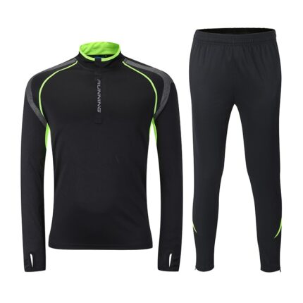 Men's Tracksuits Gym Football Training Suit 2 Piece Men Sportwear Running Set Long Sleeves Pants Sport Set Workout Tracksuits 1