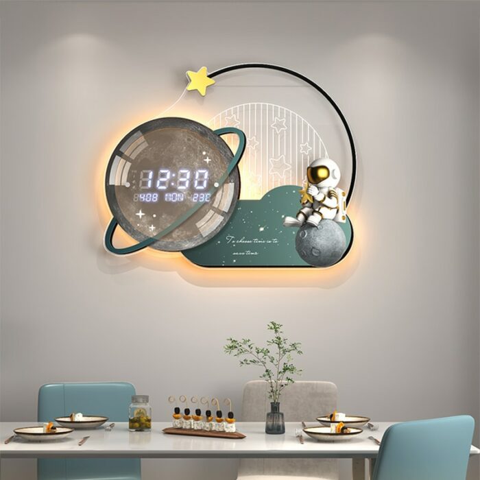 Modern Led Digital Wall Clock 3D Luminous Mute Electronic Creativity Wall Clock Led Wall Clock Jump Second Clock Home Decoration 1