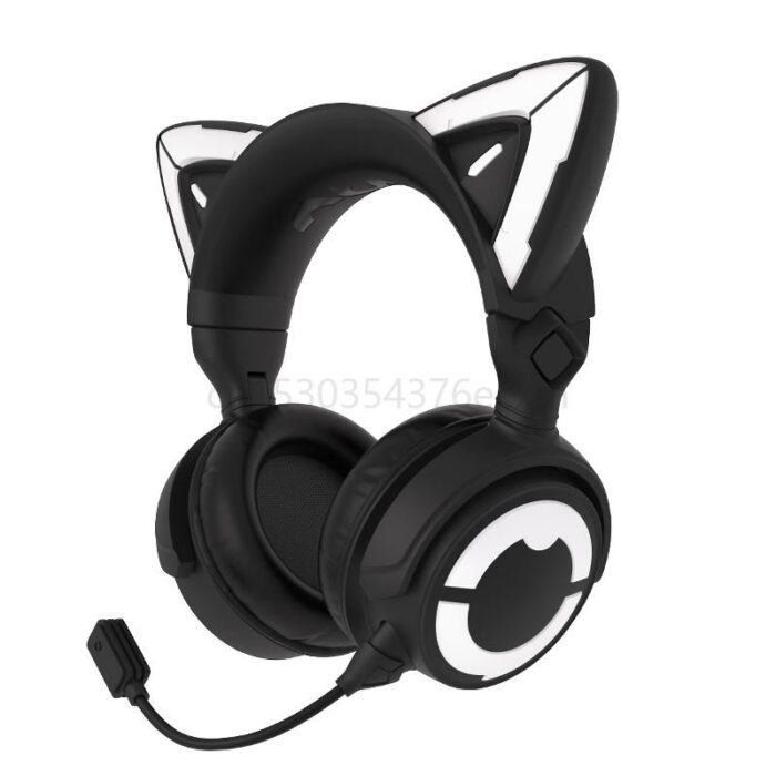 Original New Yowu 4 Cat Ear Bluetooth Head Mounted Wireless Headphones App Control Headset Rgb 50mm Dynamic Coil Custom Hd Mic 5