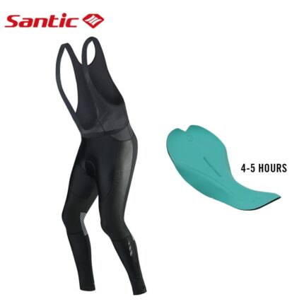 Santic Men Cycling Tight Bib Pants Long-distance Cycling Long Pants Quick-drying Perspiration Breathable Imported Cushion 1