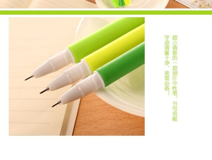 60pcs Wholesale Stationery Green Grass Pen Decoration Student Stationery Fashion Office Supplies Signature Pen Wholesale Gifts 6