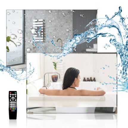 Soulaca 22inch Bathroom TV Luxury Smart Mirror TV IP66 Waterproof Android 9.0 Full HD with Wi-fi & Bluetooth (2022 Model) for EU 1