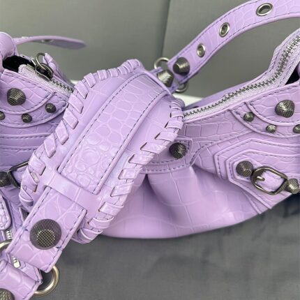 Donna-in 2022 Trend Purple Y2K Shoulder Bag Women Rivet Armpit Bags Luxury Designer Handbags Top Quality Genuine Leather Purse 2