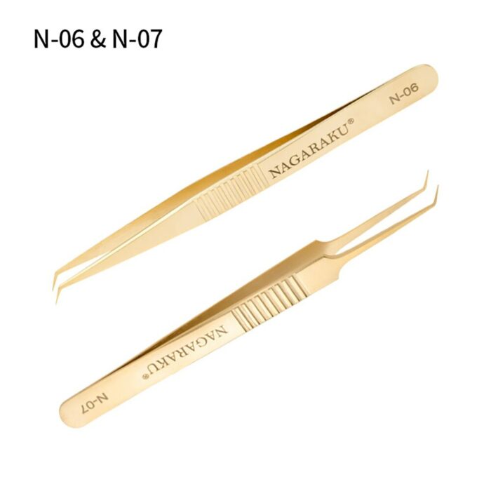 NAGARAKU 20 PCS N-series Tweezers For Eyelash Extension Fans-making Tweezers Volume Fans Eyelash Tweezers 3D Accurate Tweezers 6