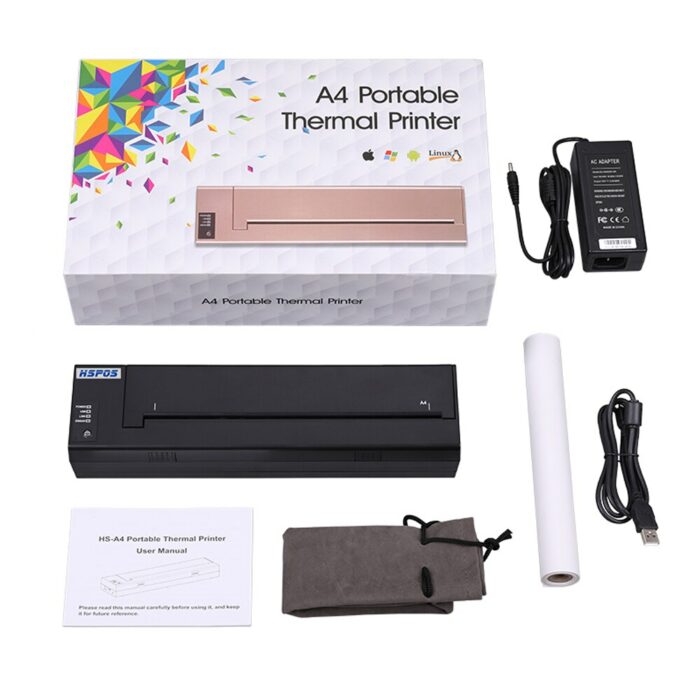 Newest Design A4 Portable Bluetooth Printer Built-in Battery Support PDF,Documents,Photos from Cellphone Printing 5