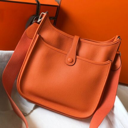 Donna-in 2022 Trend Orange Calfskin Shoulder Bag Women Luxury Designer Handbags Original Togo Real Leather Top Quality Plus Size 1