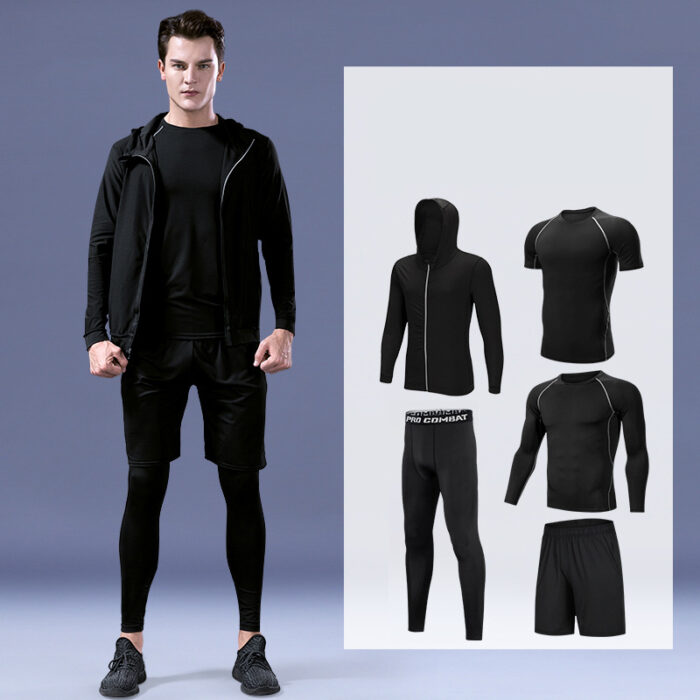 Sportswear Men Gym Fitness Wear Tracksuits Adult Running Set Basketball Underwear Tights Clothing Jogging Leggings Sports Suits 4