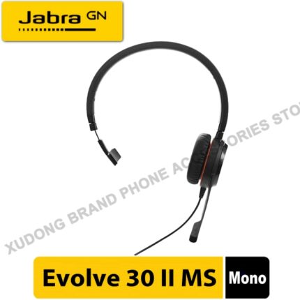 Jabra Evolve 30 II Mono Stereo Wired Headset MS/UC Optimized Optimize 3.5mm Jack/USB Noise Cancelling Headphones Earphones Mic 2