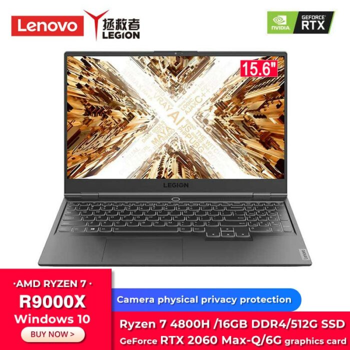 Lenovo Legion R9000X Gaming Laptop15.6inch Notebook Windows 10 16GB LPDDR4 512GB SSD 1920*1080 With Backlit Keyboard / Camera 1