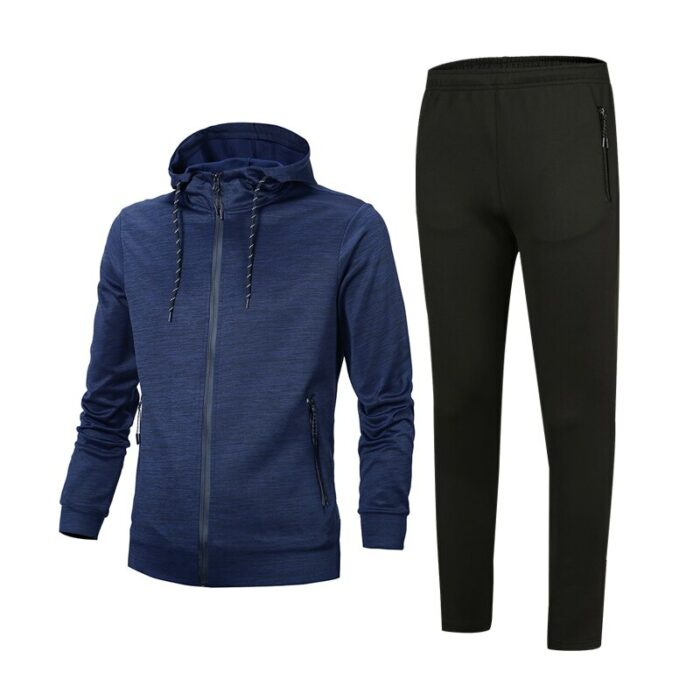 Men Casual Tracksuit Spring Autumn Sportwear Suits Running Sports Suits With Zipper Jacket And Pants 2 Pieces Men Fitness Kits 6