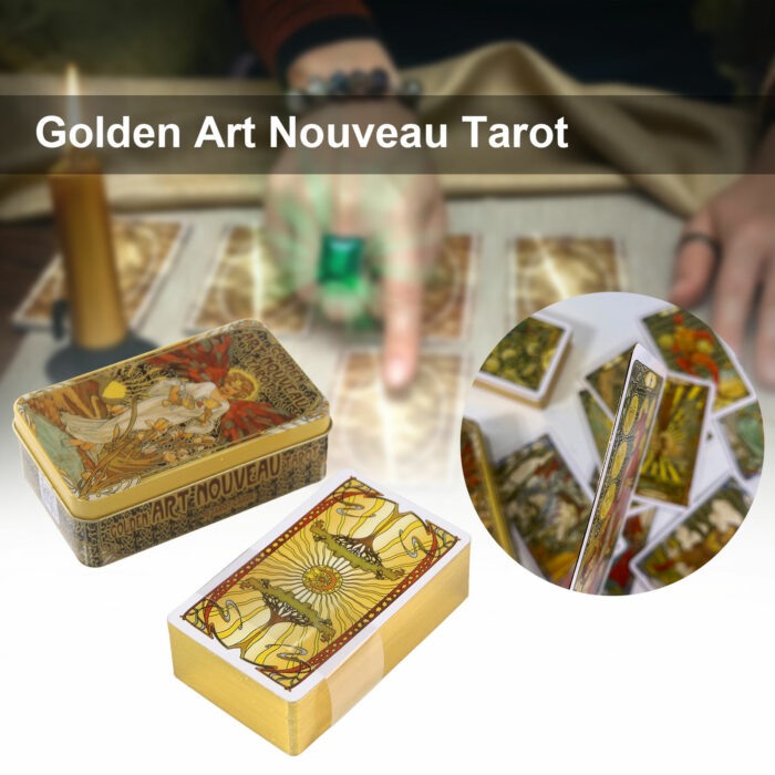 Tarot 78 Cards Golden Art Table Game Tarot Deck Entertainment Playing Card Board Game Gift 2022 New Arrival 4