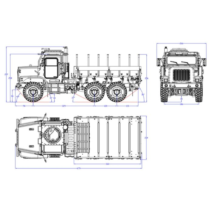 CROSSRC 1/12 RC Car TC6 6X6 6WD KIT Electric Remote Control Model Car Simulation Military Truck Adult Kids Toys Crawler Car 5