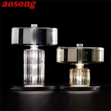 AOSONG Nordic Table Lamp Modern Design Vintage Glass Desk Light LED Simple for Home Living Room Bedroom Decor 1