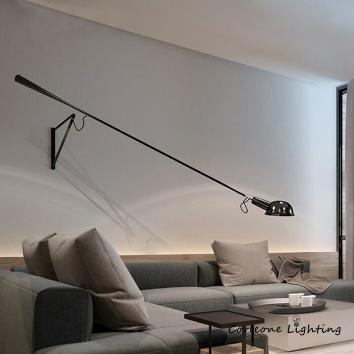 Industrial Iron Wall Lamp Post-modern Long Arm Wall Lamps for Living Room Bedroom Study Nordic Loft Decor Wall Light Fixtures 3