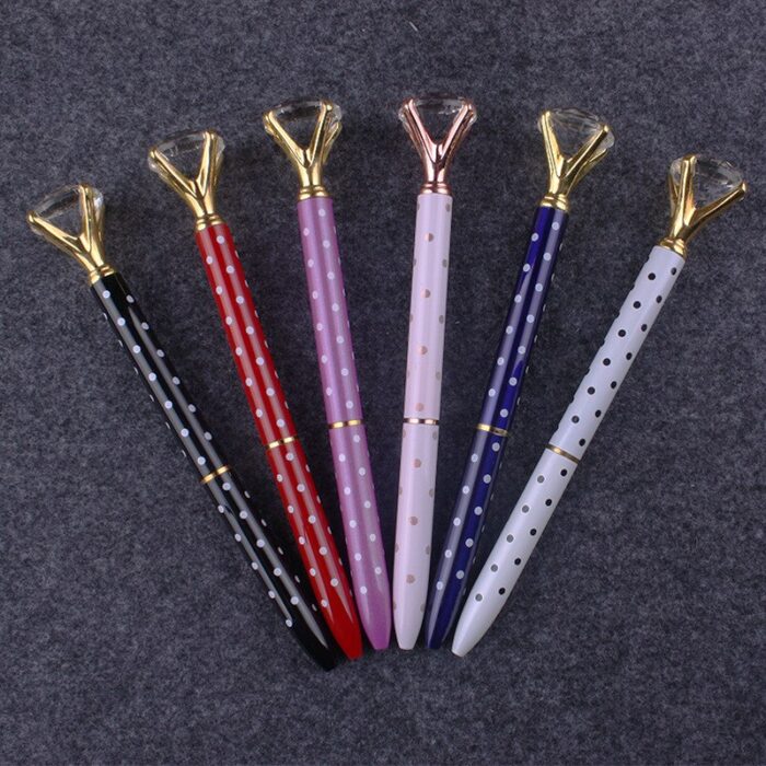 Jonvon Satone 20 Pcs Large Crystal Pen Diamond Ballpoint Pens Metal Pen Student Gift Diamond Ball Stationery Gifts Stylo Rigolo 5