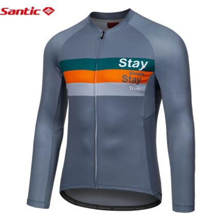 Santic Men Cycling Jersey Summer Cycling Long Sleeve Bicycle Breathable Thin Long Sleeve Cycling Top Reflective M1C01125 1