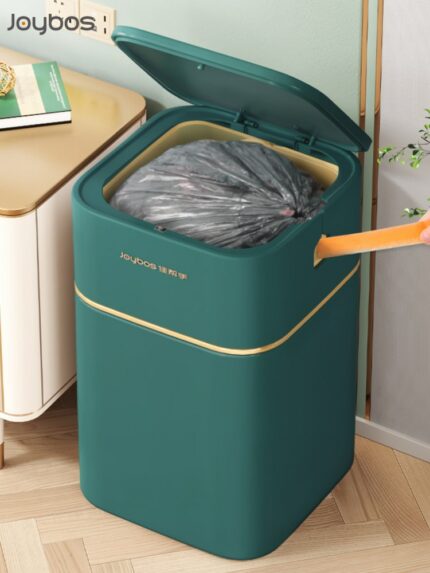 Joybos Trash Can Square Dustbin Bin for Kitchen Bathroom Bedroom Waterproof Large High-value Privacy Anti-odor Small Round Cover 1