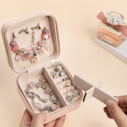 Jewerly Making Kit Gift For Girls Bracelet Necklaces Present Alloy Beads Set Handmade DIY Child Beaded Bracelet With Storage Box 2