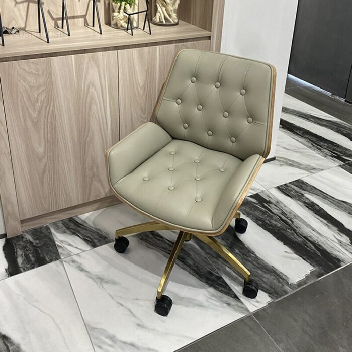 Nordic Office Chairs Office Furniture Lift Swivel Computer Chair Bedroom Light Luxury Home Comfortable Armrest Backrest Chair 3