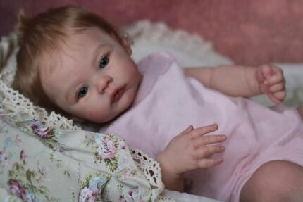 49CM Newborn Baby Girl Reborn Doll Meadow Soft Cuddly Body Lifelike Soft Touch 3D Skin with Visible Veins Art Doll 1