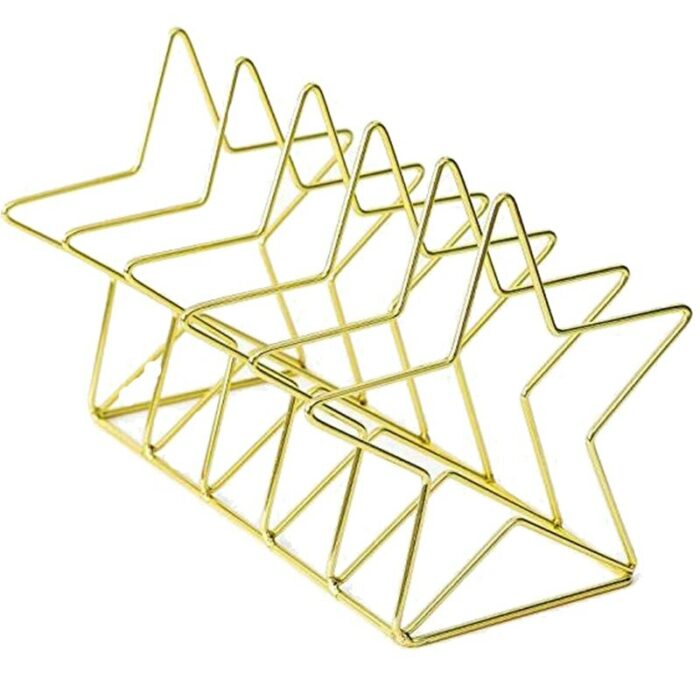 New Gold S Shape Electroplated Bookend Desk Organizer Desktop Office Home Bookends Book Holder Book Stand Creative Bookshelf S 6