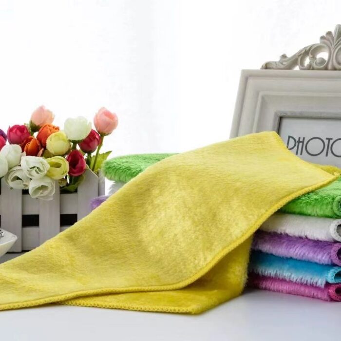 Wholesale non-stick oil mercerizing wooden fiber dish towel,magic bamboo dish Cloth,multi-function wipe towel,cleaning rag/cloth 3