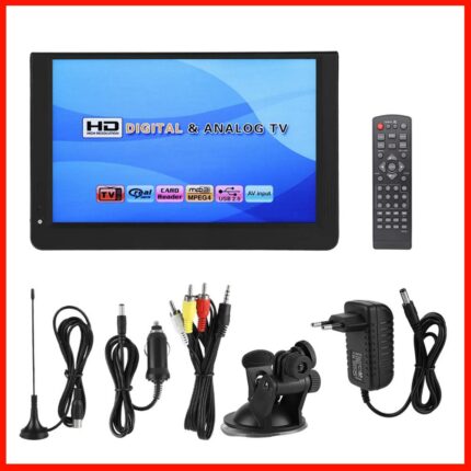 LEADSTAR 12inch DT/T2 Portable LED Car Digital TV 1080P 16:9 Handheld Digital TV Television Player for Home Car 1