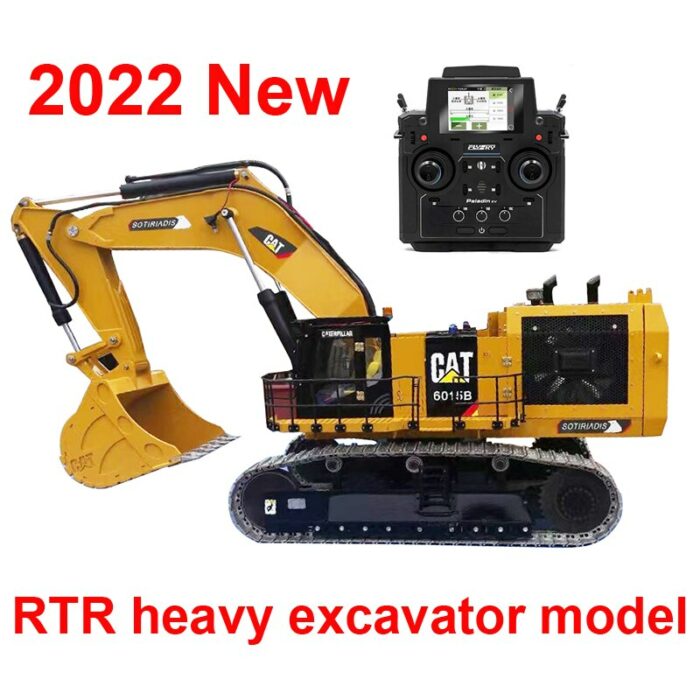 1/12 Heavy Metal Hydraulic Excavator Model 6015B with Headlight Sound RC Excavator Model Toy 2